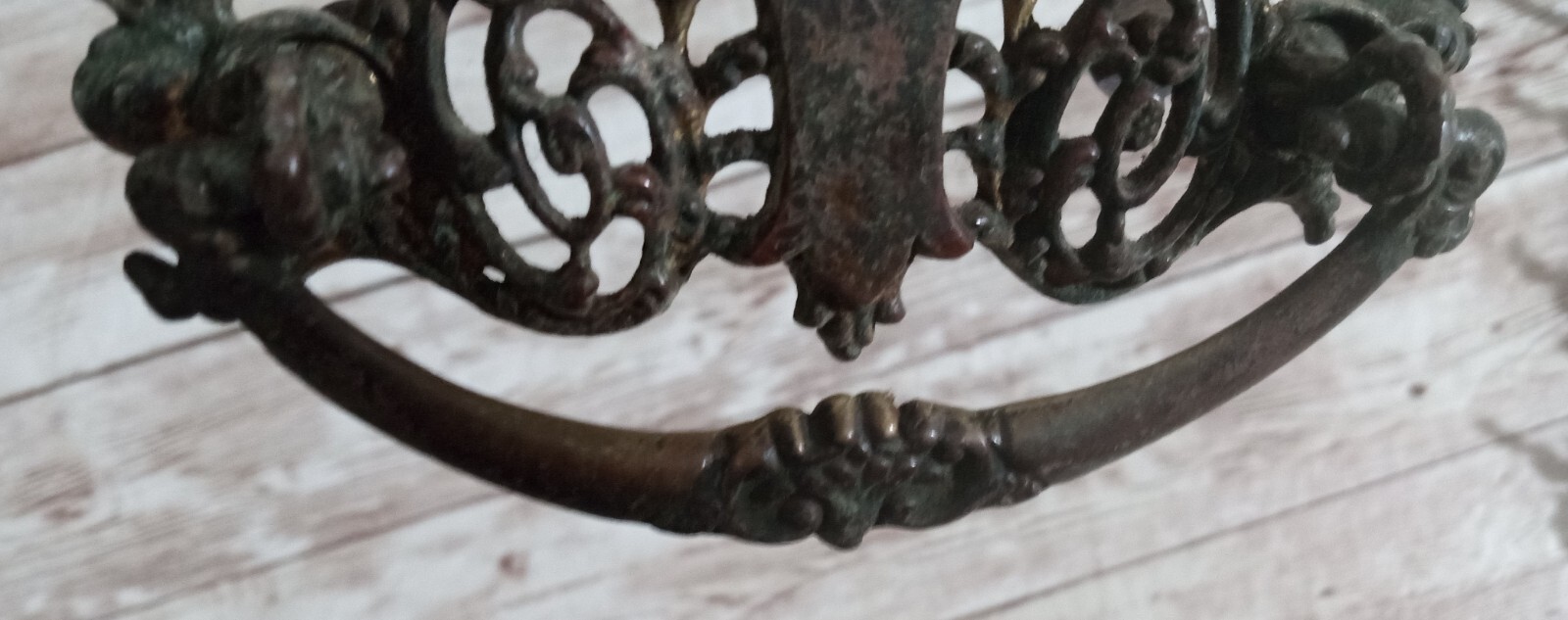 7 Antique Cast Brass Drawer Pulls Drop Bail Victorian Furniture Handle Hardware
