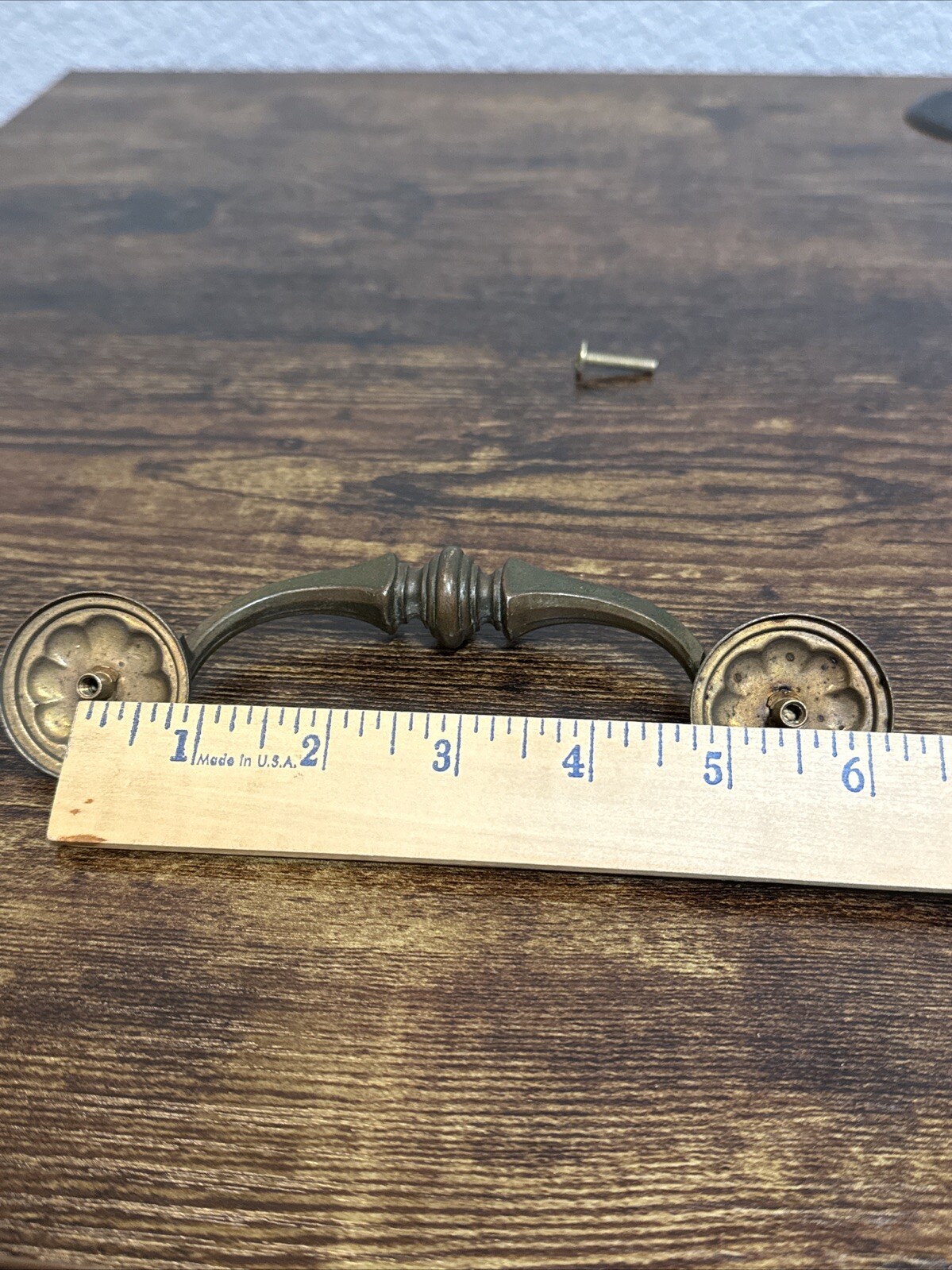 Drexel Esperanto Drawer Pull Tall Dresser Brass Vintage Drop Bail MCM Handle