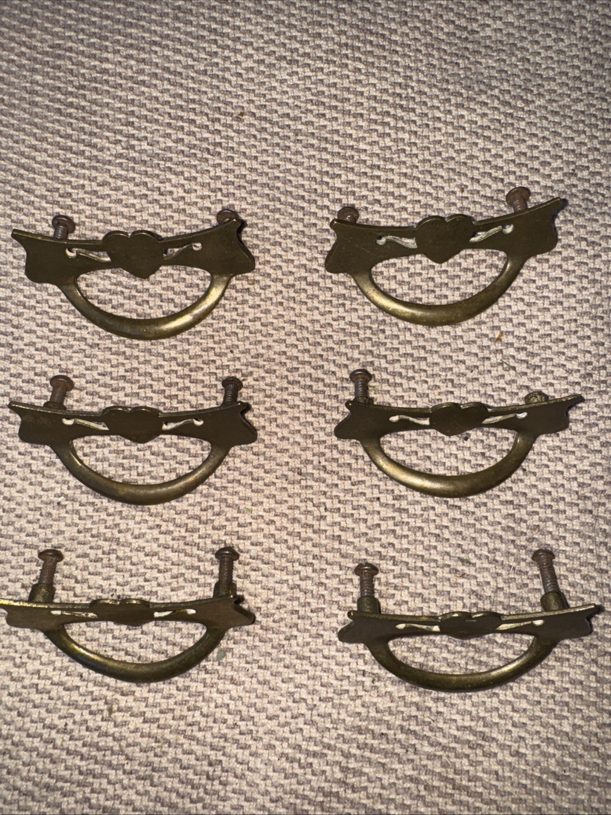 Lot of 9 Antique Dresser Drawer Pulls Handles Brass Bronze & Bronze Tone “1812”