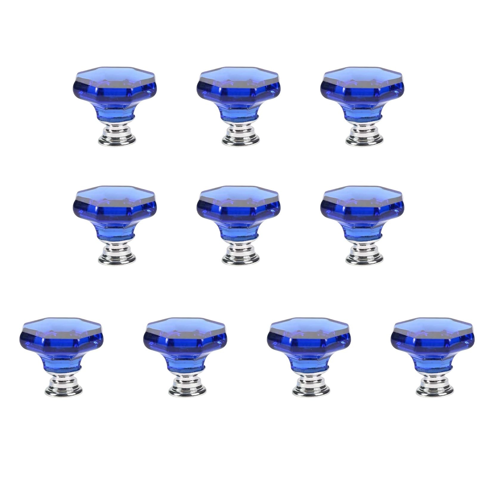 Dixiao 10 Pack Green Crystal Cabinet Knobs, Glass Dresser Knobs, Crystal Furn…