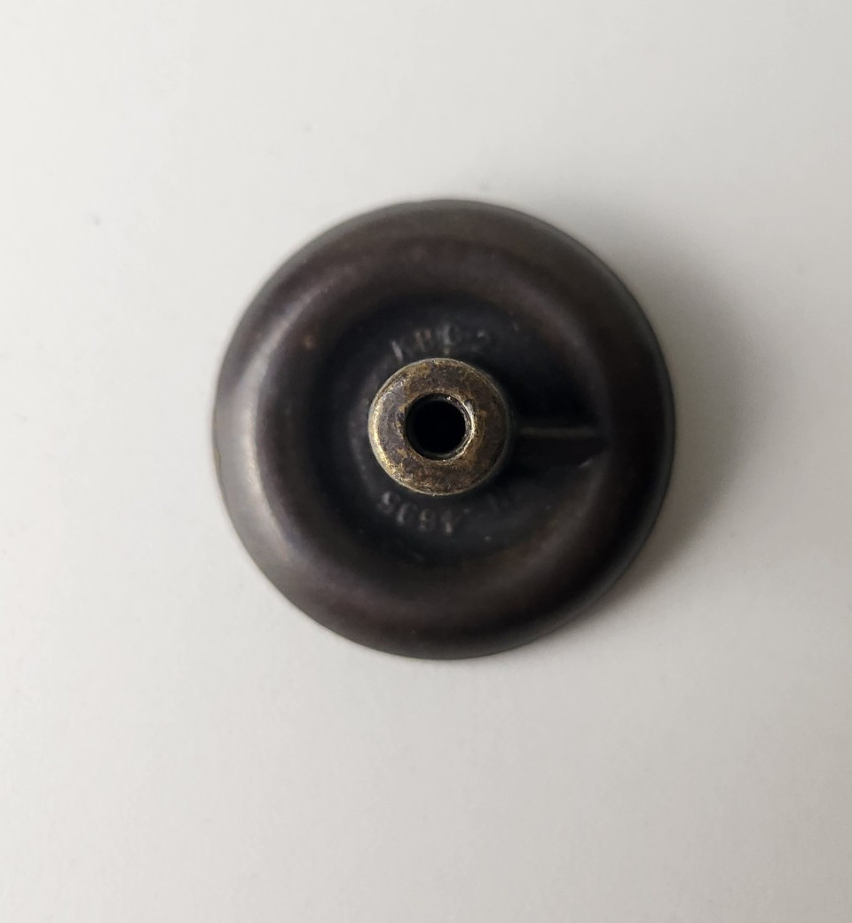 2 Vintage Drawer Knobs KBC-2 Handles Keeler Brass Co Floral N-4695 Bronze Beaded