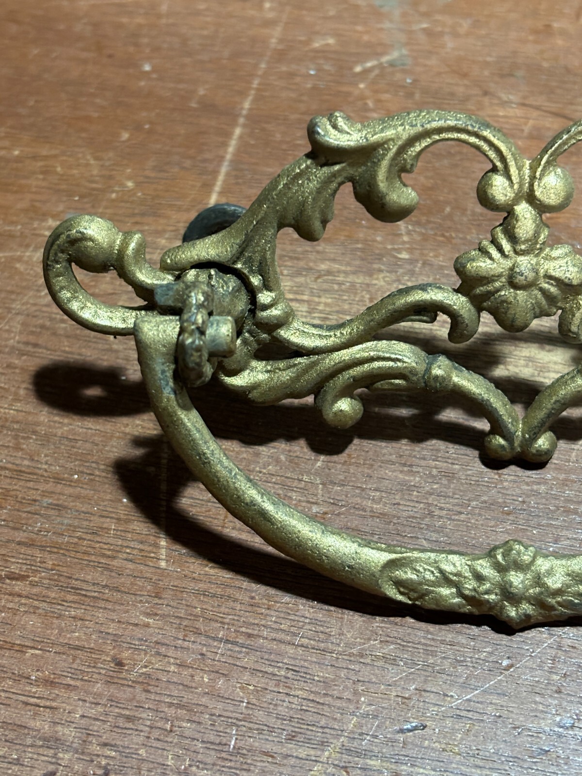 2 Vintage Antique Ornate Fancy Drop Bail Drawer Pulls & some parts. 3 inch CTC