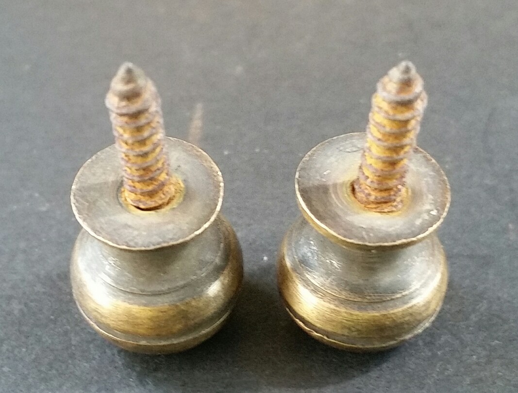1x Solid Brass SMALL Stacking Barrister Bookcase 7/16″dia Knob drawer Pull #KK