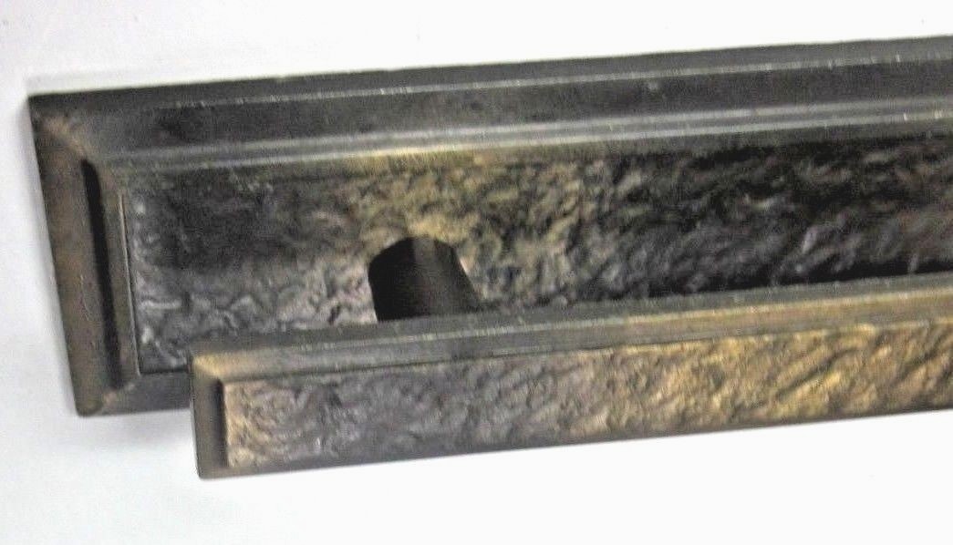Amerock 185 Hammered Japanned Bronze Drawer Pull Handle Backplate 3″ Centers MCM