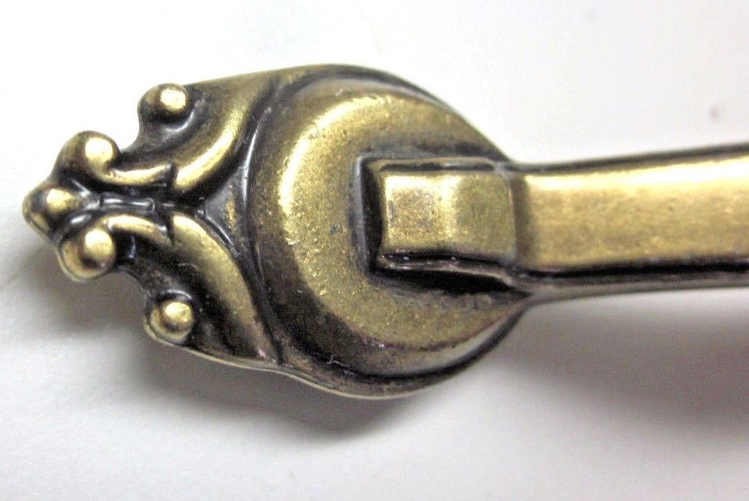Amerock 735 Drawer Pull Handle Dark Aged Brass 3″ Centers Mid Century 1 Vtg MCM
