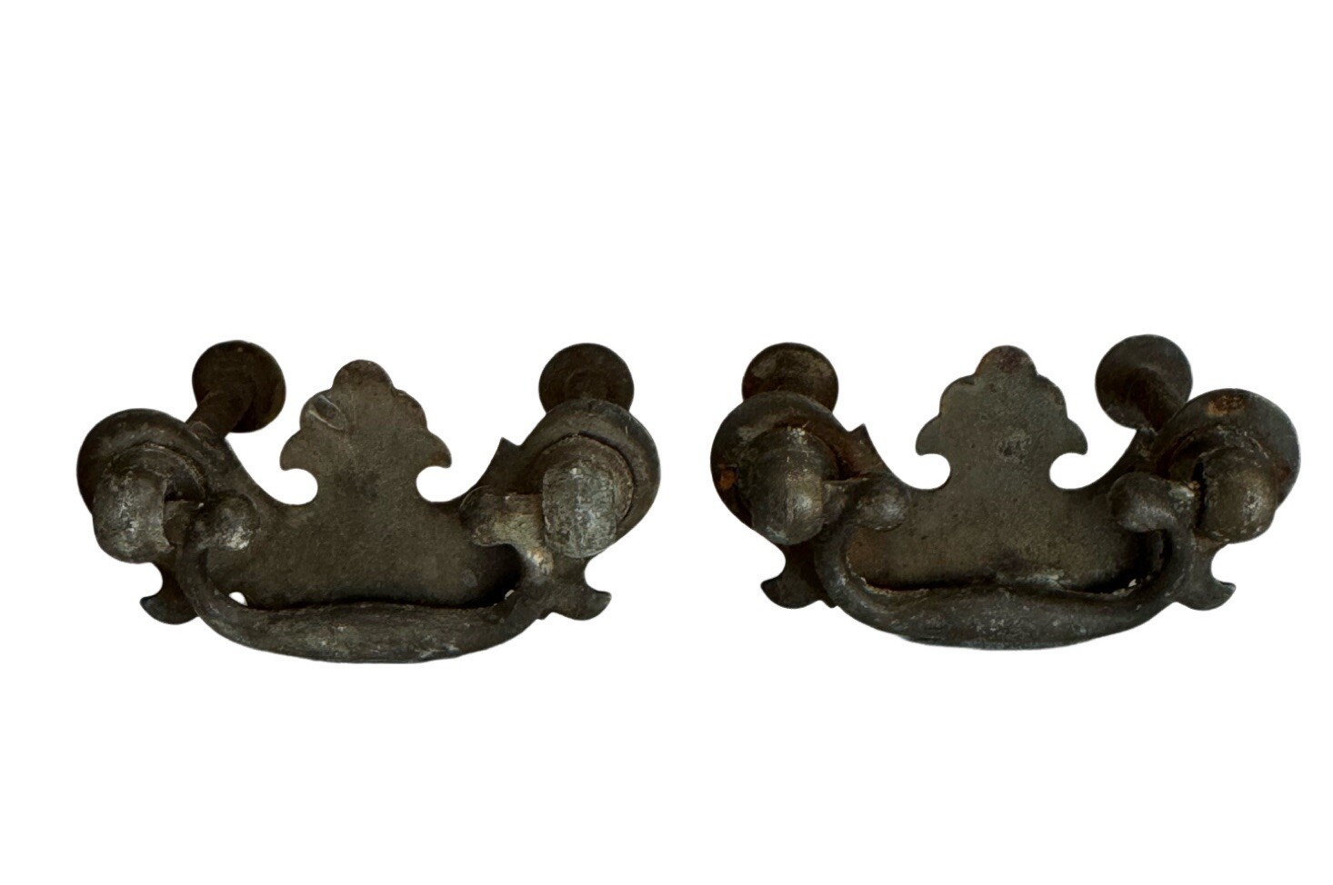 Vintage Drawer Pull Bail Pull With Screws Reclaimed Hardware Metal Lot Of 2