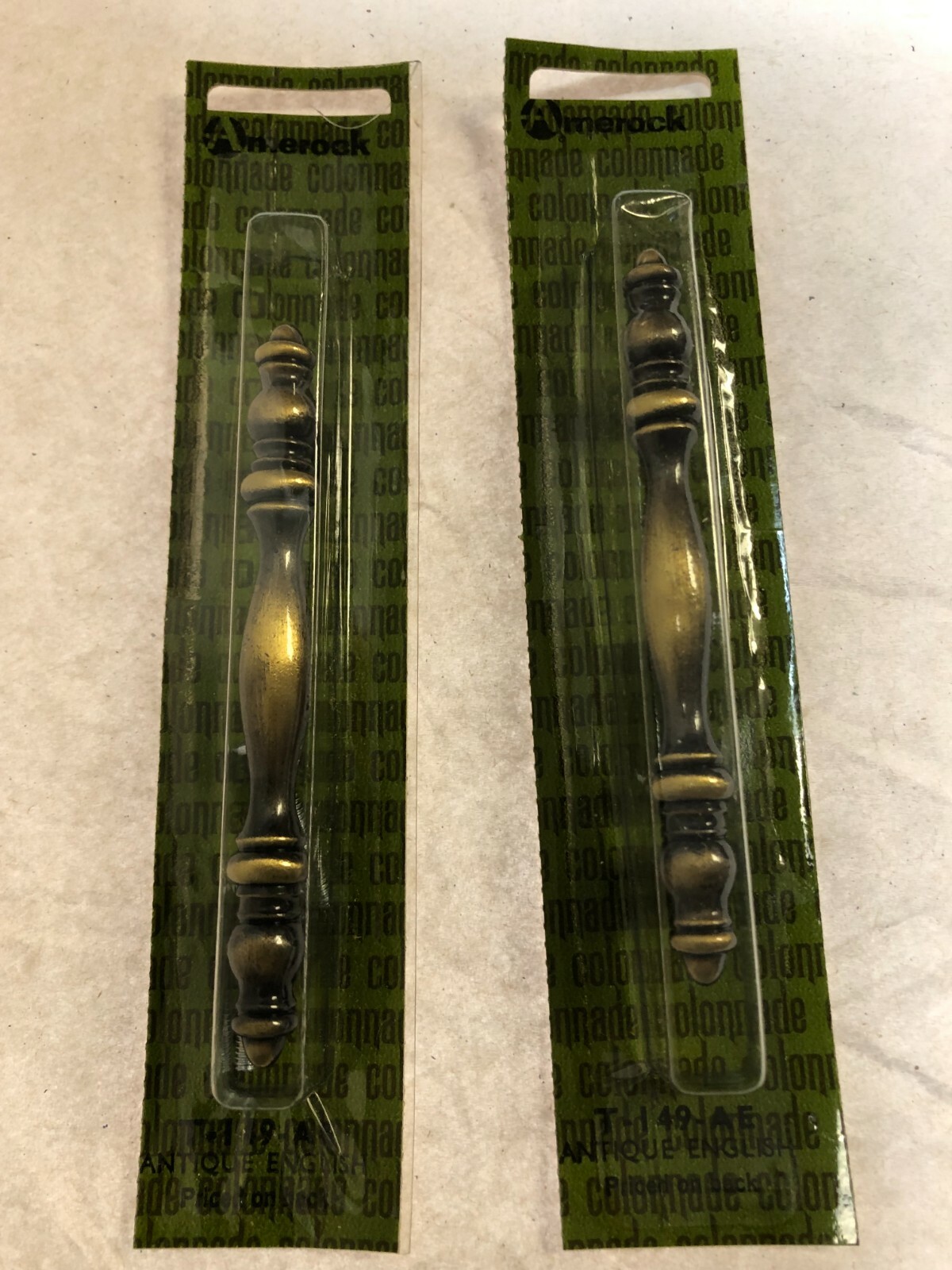 2 of Vintage Amerock Collanade Brass Antique English Drawer Door Pull (T-149)