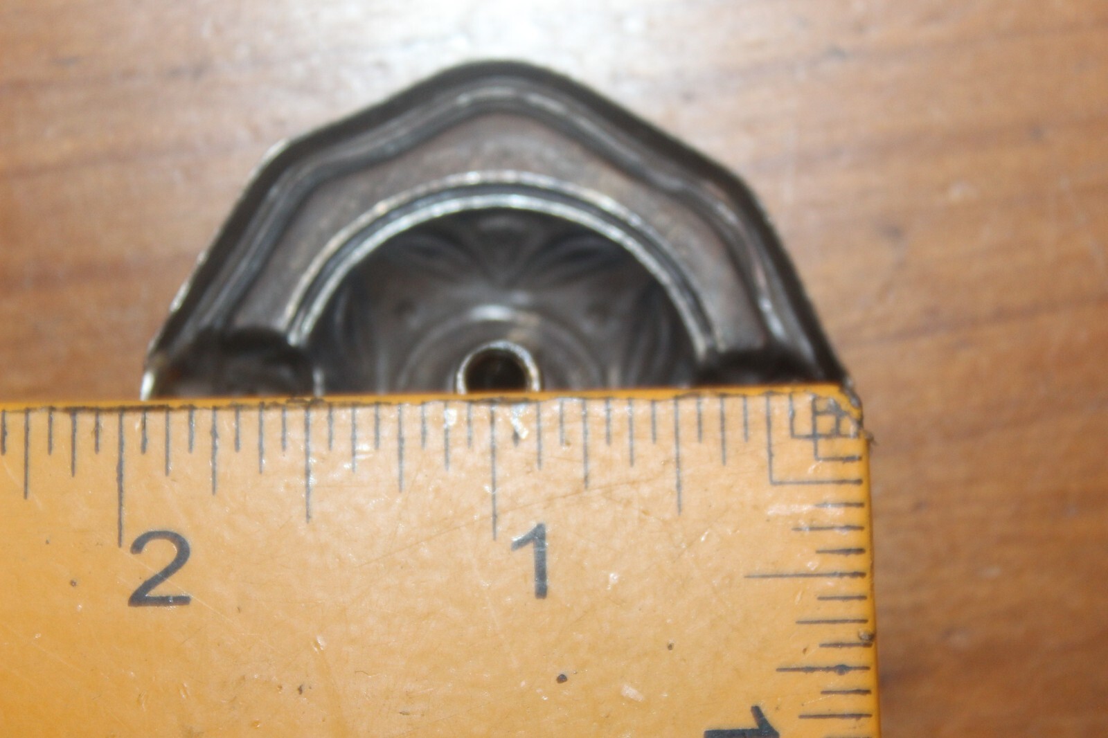 Antique Vintage Brass Plated Shield Drop Bail Knob Pull Handle A-28