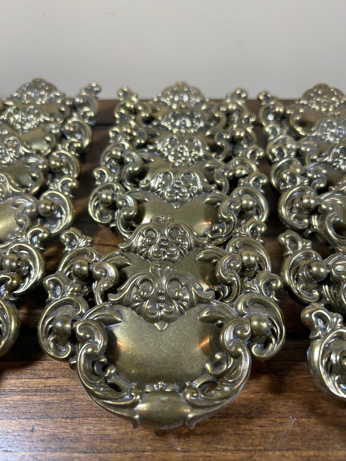 Lot of 24 French Provincial Ornate Brass Drawer Pulls Handles B-1873-0