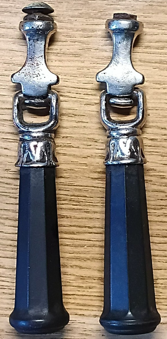 Pair of Antique Tear Drop Door or Drawer Pulls