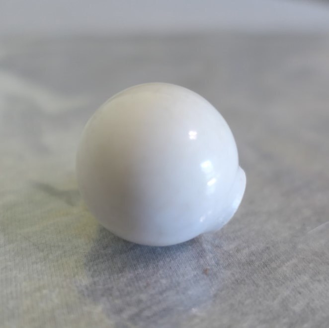 Vintage White Ceramic Cabinet Dresser Sideboard Drawer Round Knob 1.25″