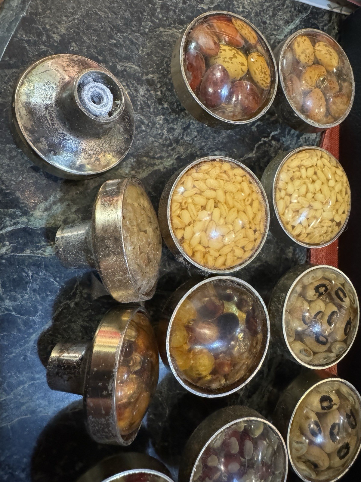 Vintage Set of 18 Resin Drawer Pulls Mid Century Hardware