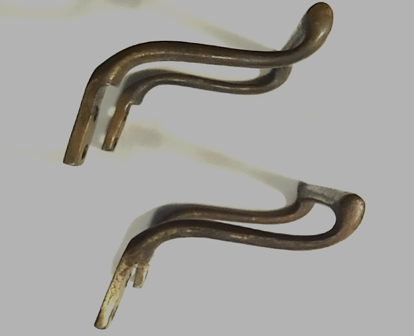 Pair of Vintage Brass Hand Forged Square Handles. 2 1/2″ Unknown Origin.