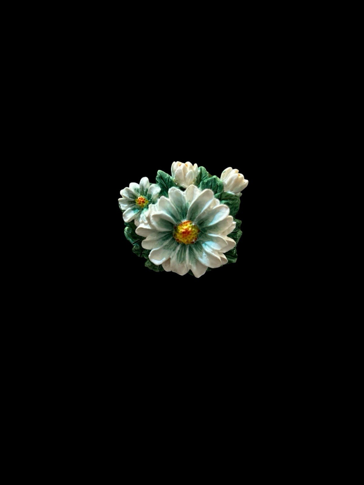 Floral Daisy Drawer Cabinet Knobs Set Of 6 1.75″ Dia.