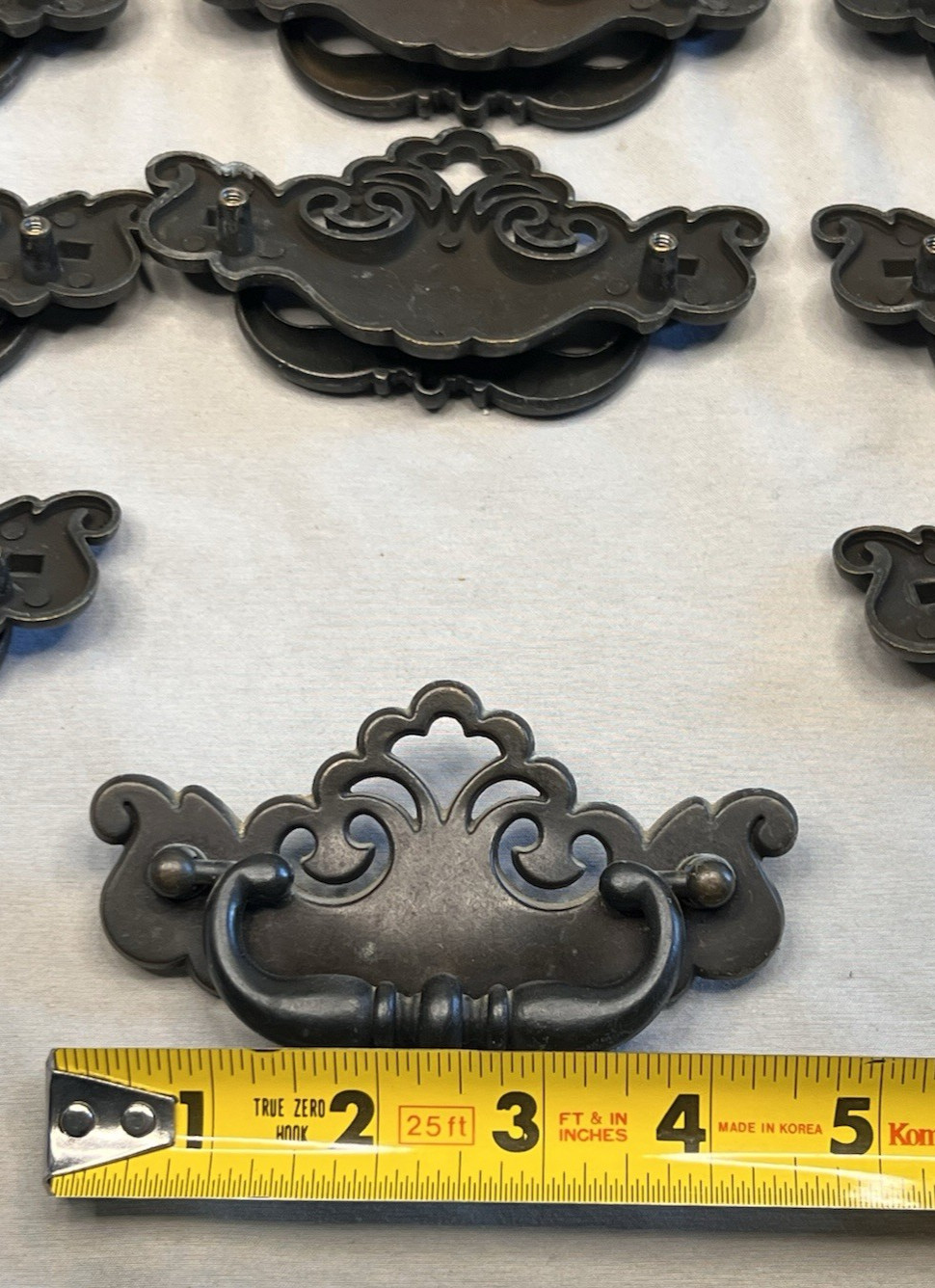 Lot 12 Vintage Chippendale Batwing Drawer Pull Handles Black Cabinet Hardware