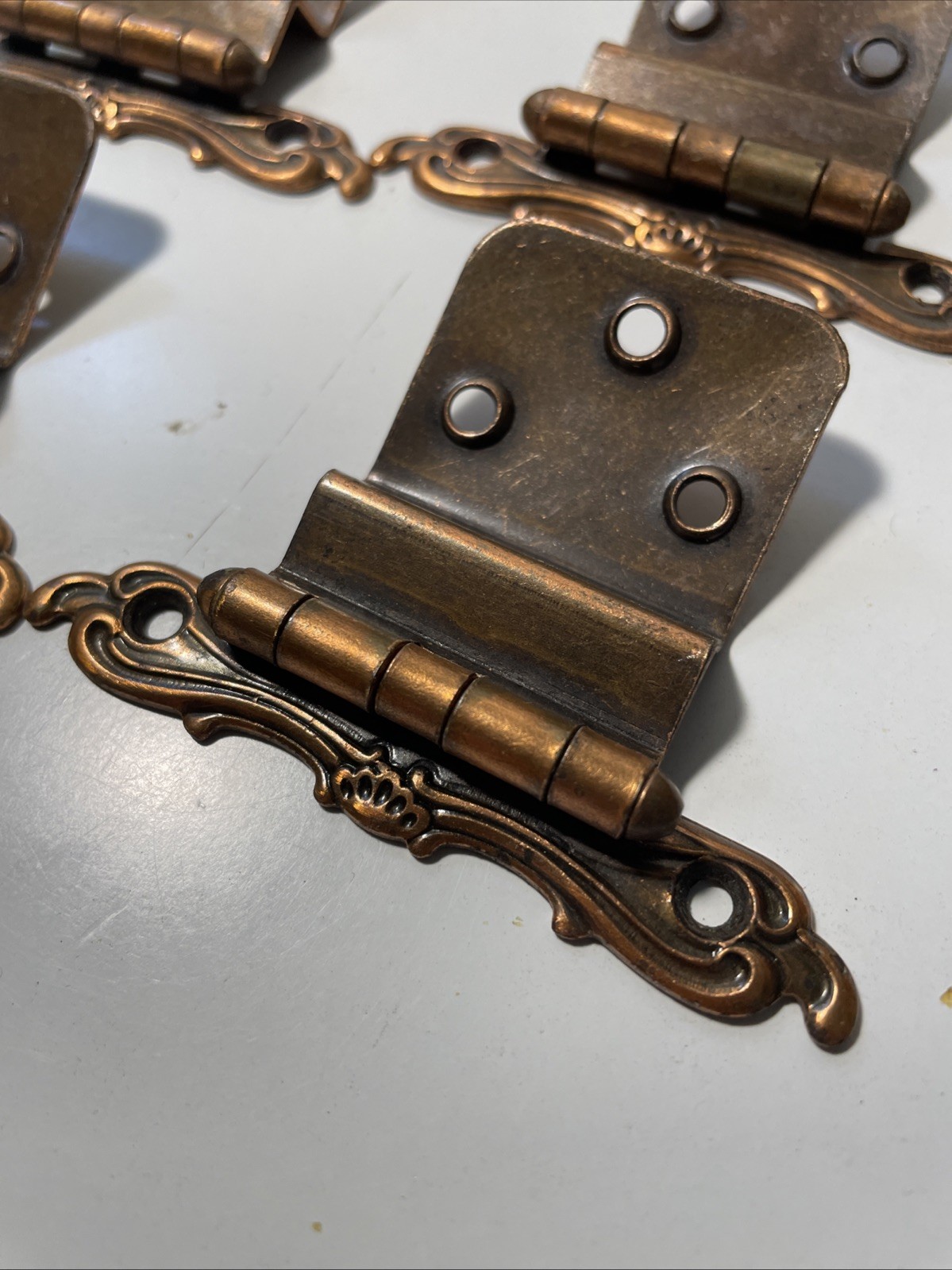 Ajax French Provincial Brass Drawer Pulls W Hinges 18 Hinges 9 Pulls