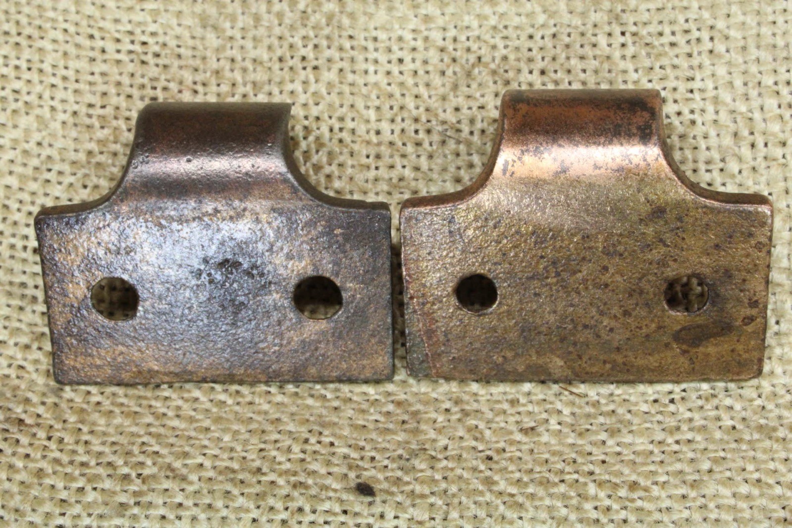 2 Old Window Sash Lifts Pulls Cast Iron Dark Copper Bronze Finish X Ferns Scroll