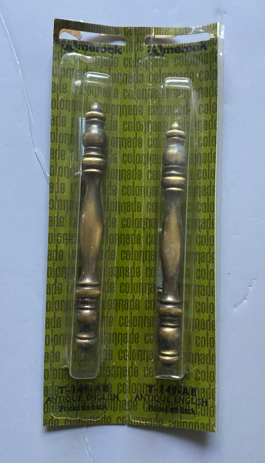 Amerock Antique English Drawer Pull Handle T-149-AE NOS Vintage Set of 2