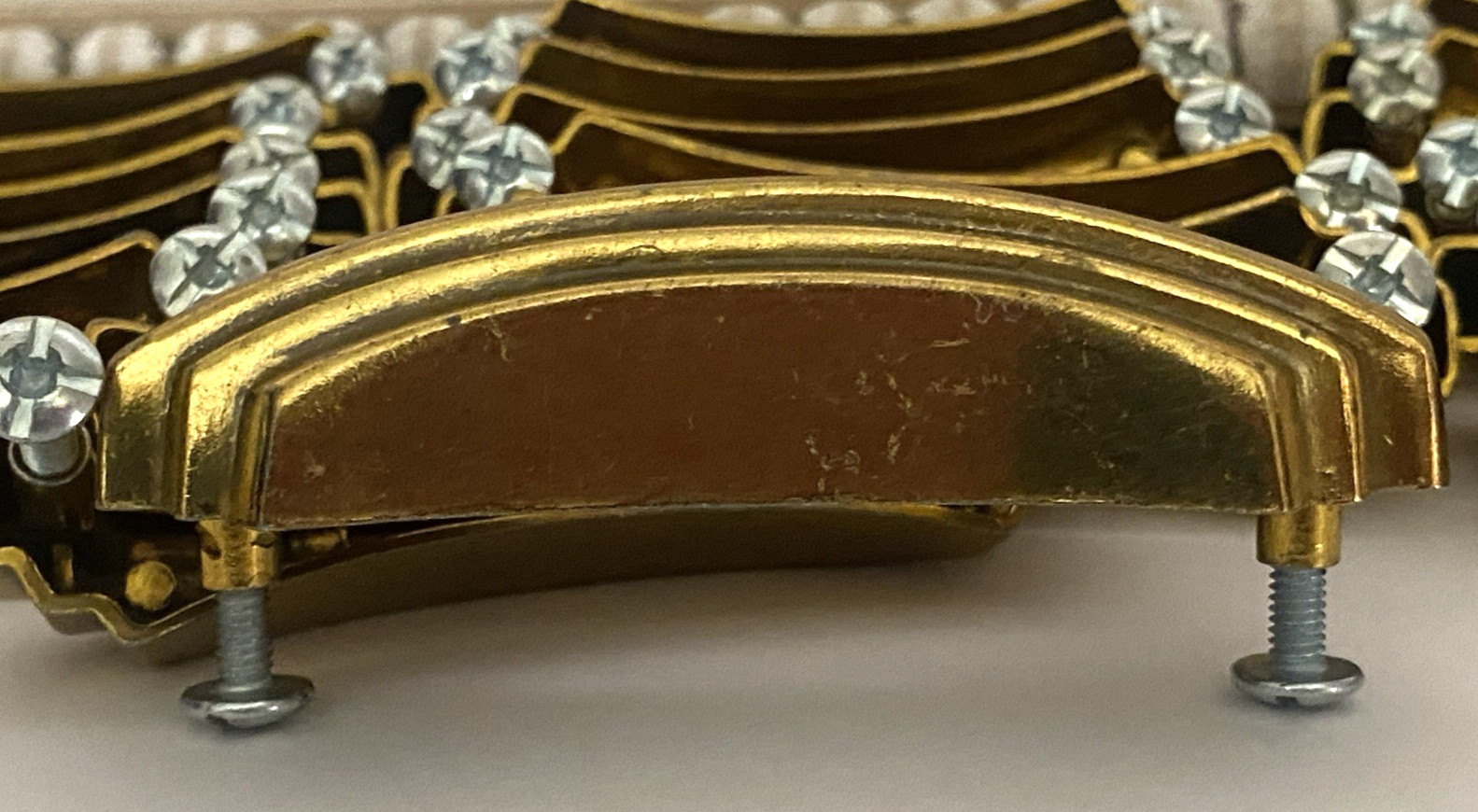 VTG LOT 20 Gold ART DECO Hollywood Regency MCM Waterfall Door Pulls Handles