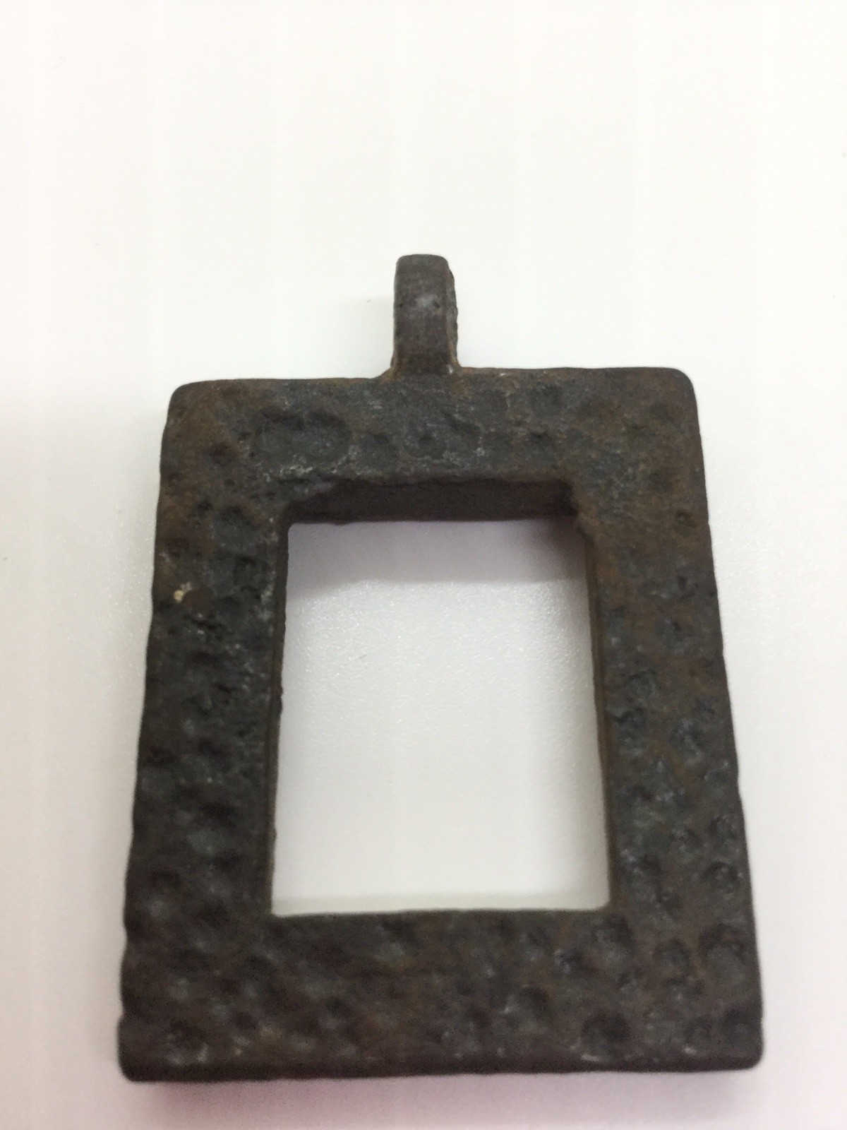 Arts and Crafts – Gothic Drawer Pull Rings Black Hammered Iron Not reproduction!