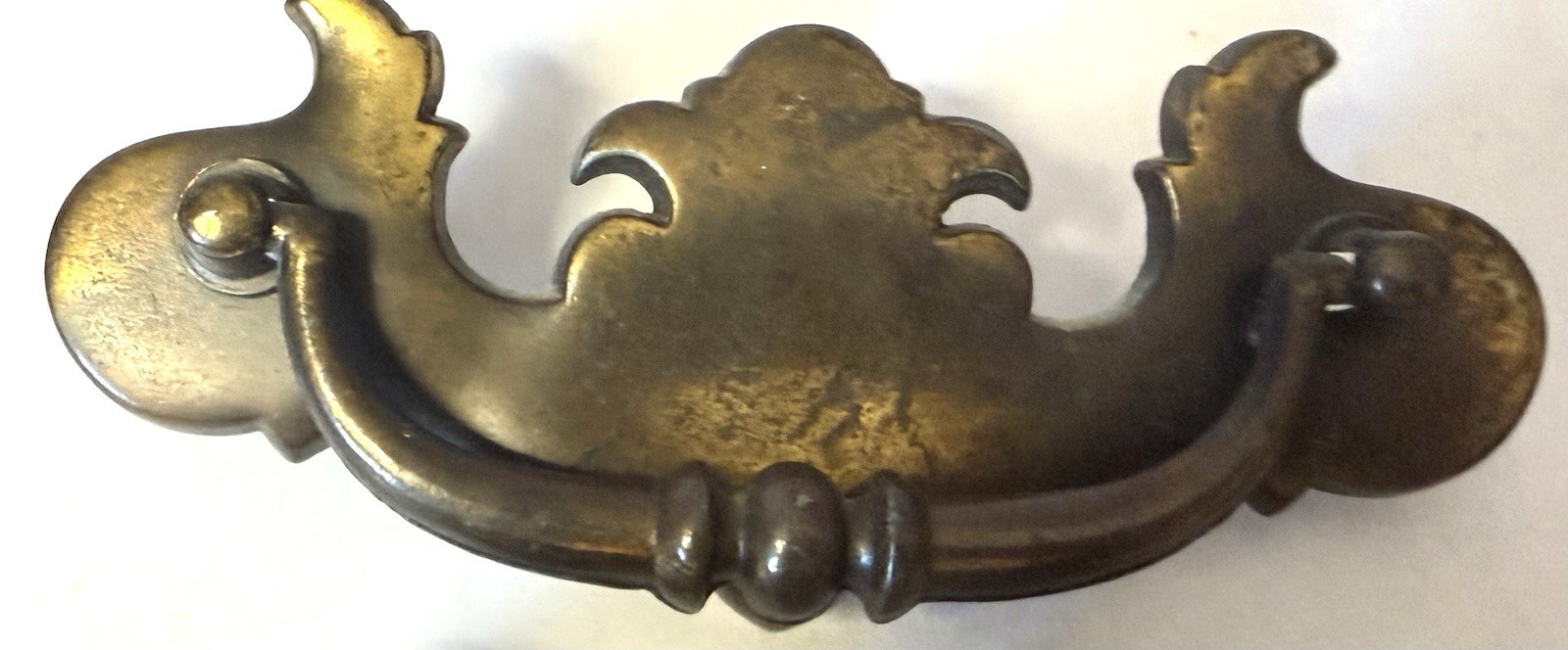 Chippendale Batwing Style Antique Brass Drawer Pull Set of 3