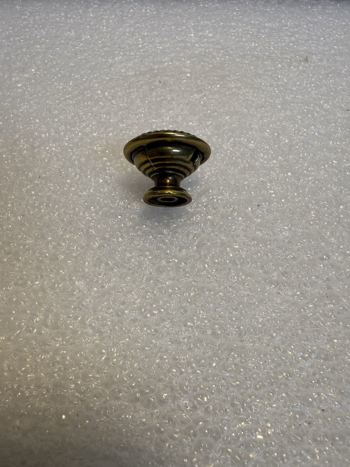 Vintage Brass antique hardware Mushroom MCM drawer pull knob 1” (18)