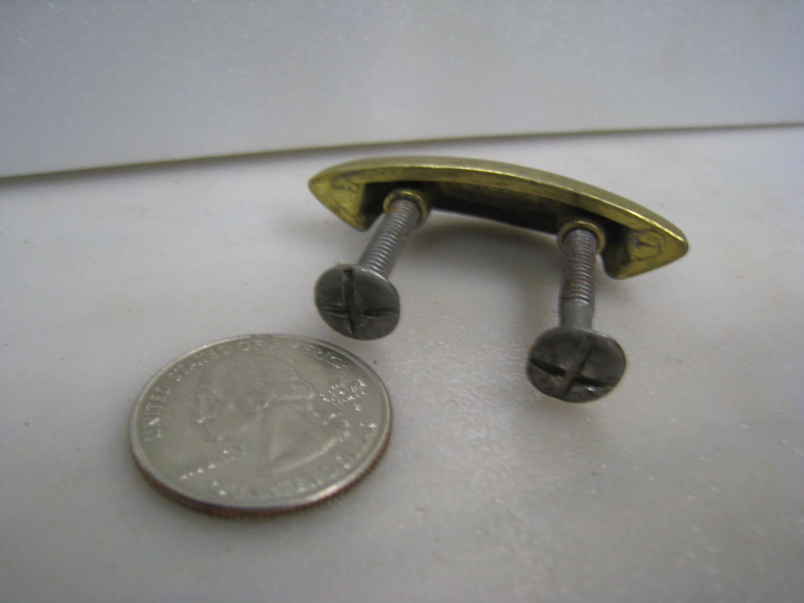 VINTAGE MID CENURY ORNATE BRASS 2″ DRAWER PULL HARDWARE DOOR HANDLES DRAWER