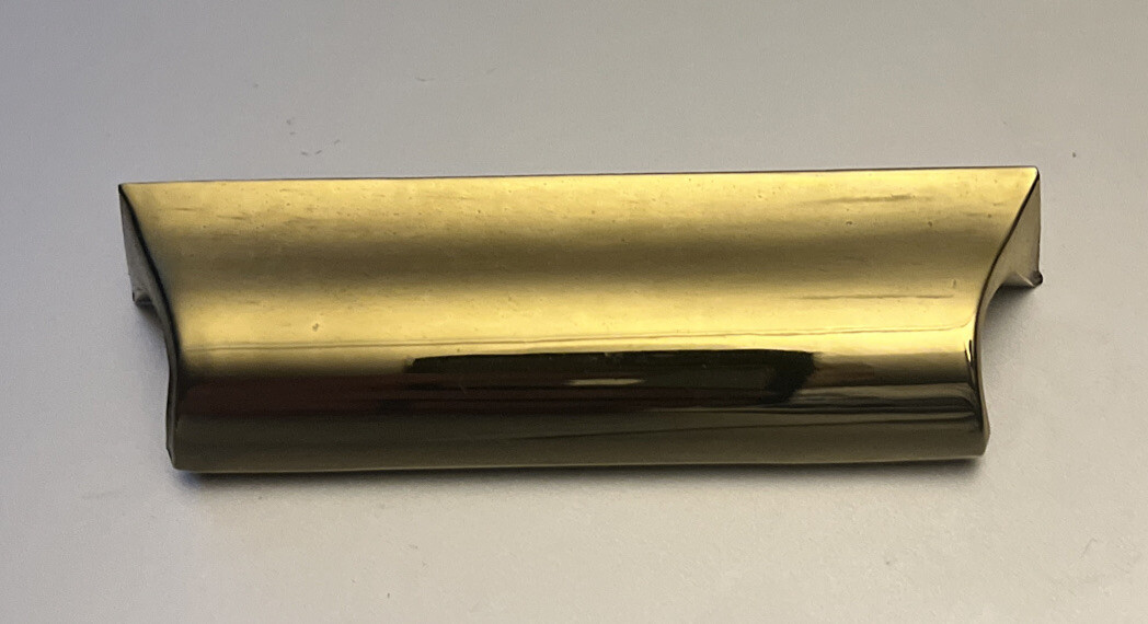 Lot Of 6) Vintage USA made, Ajax cz563b Drawer Pull, 3” Hole, polish brass, NOS