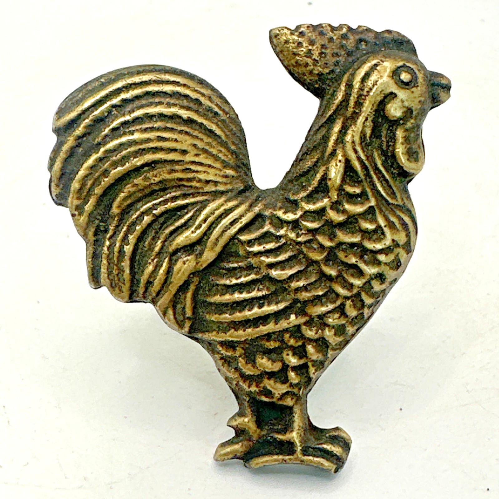 Vintage Rooster, Chicken Cabinet Drawer Door knob Pull Solid Bronze, Country