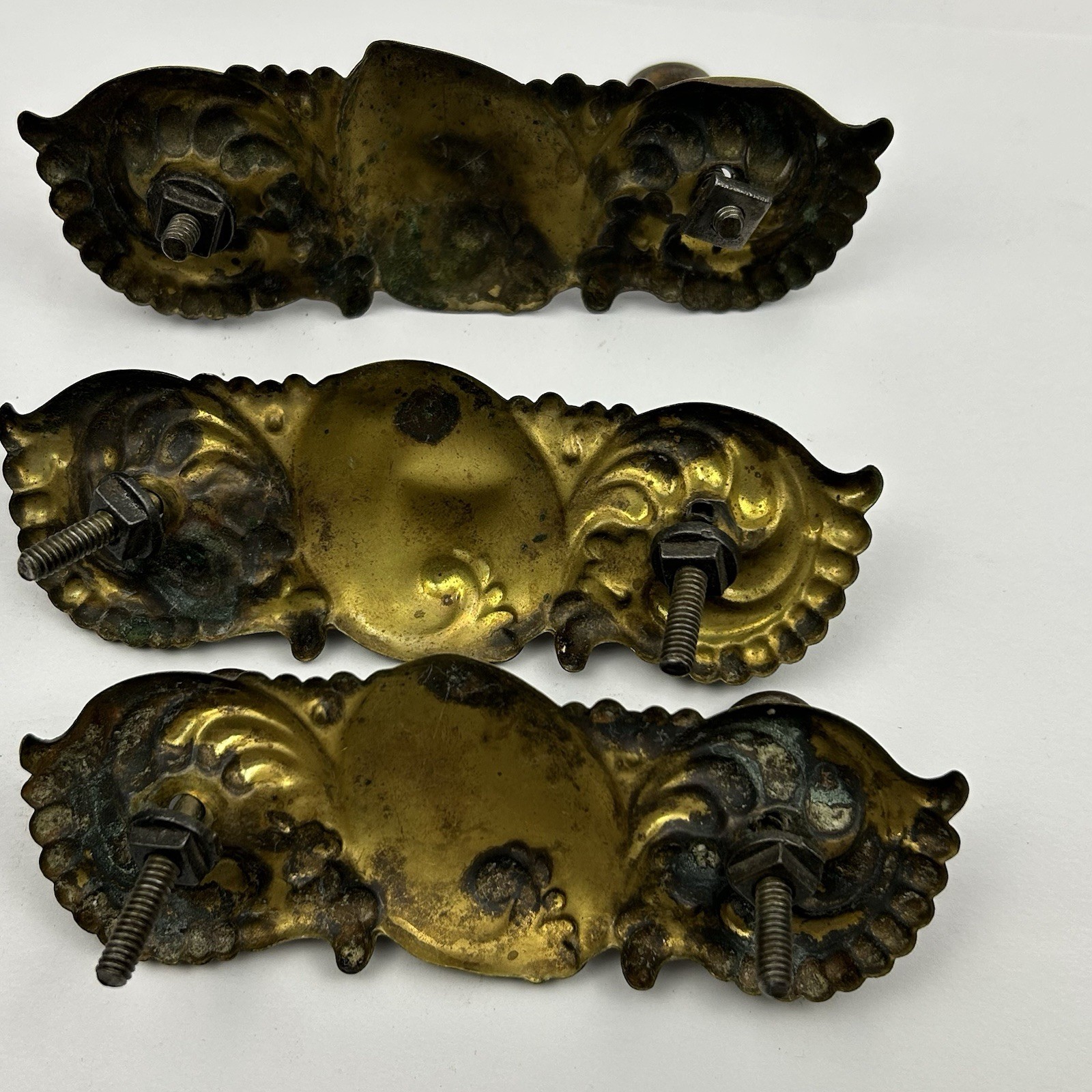 Antique Keeler Brass (KBC) H553 Drawer Pulls & Art Nouveau Hardware Salvage Lot