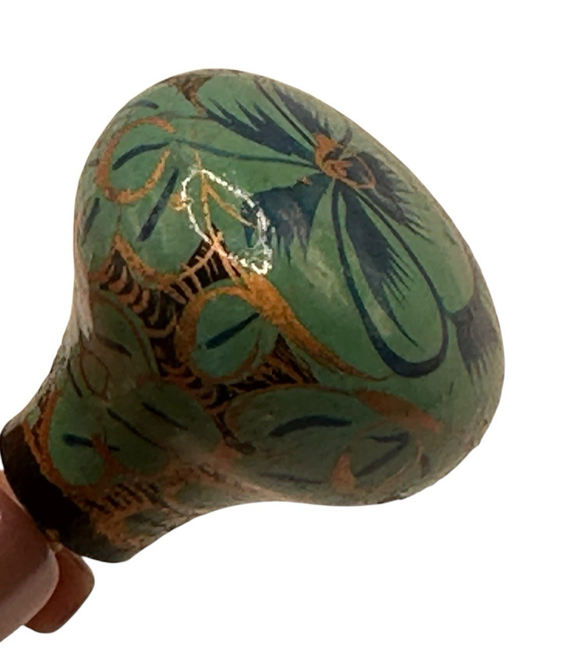 Floral BOHO Cabinet Knob single mount Hand Painted Drawer Pulls 1.5” Wood