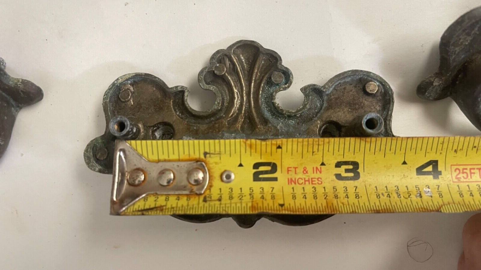 20 VTG Chippendale Phyfe Regency French BRASS Drawer Pull 3″ Ctr Handles P16006