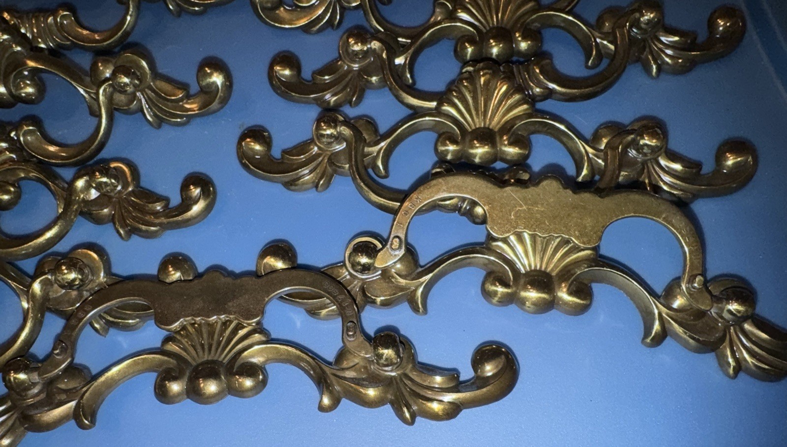 Lot of 13 Vintage Keeler Brass Co. KBC Brass Dresser Furniture Drawer Pulls
