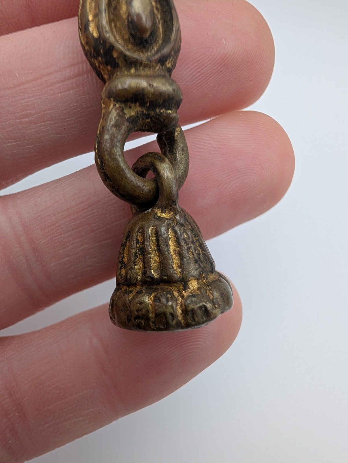 Antique/Vintage Ornate Brass Drop Drawer Pull & Extra Piece Decorative Hardware