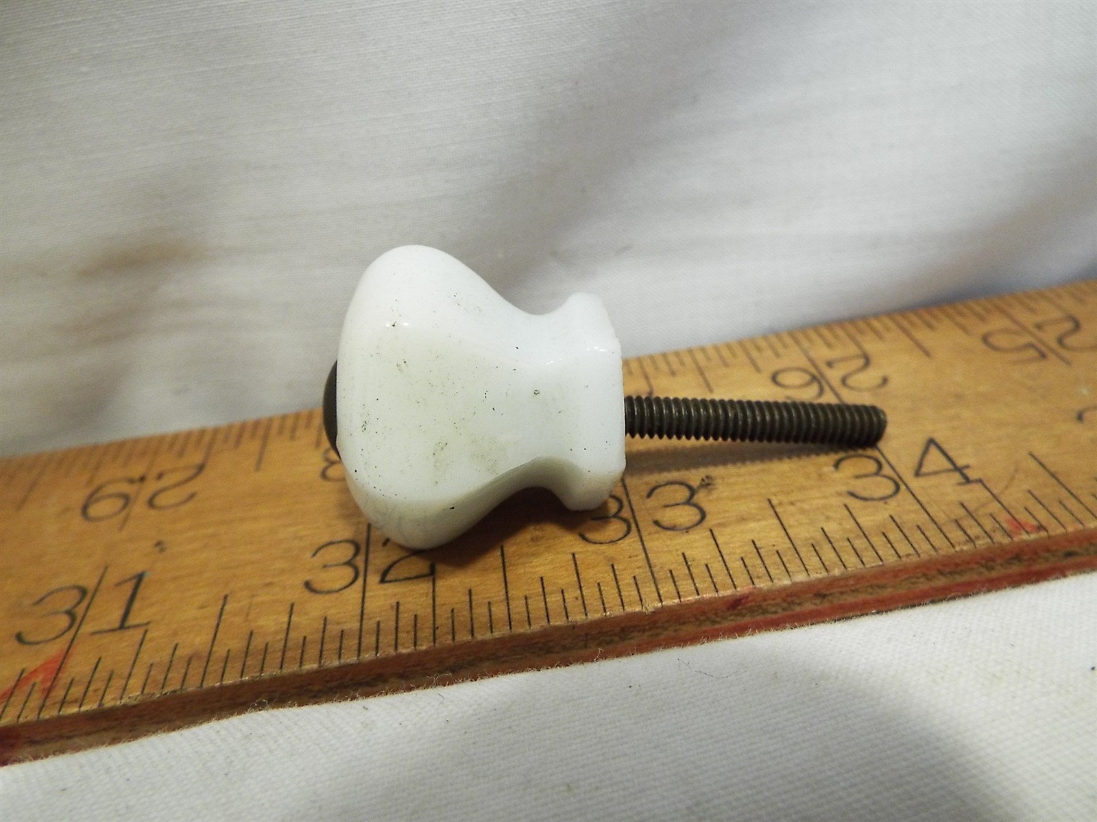 12 Vintage Milk Glass Drawer Knob Pulls Hex Shape Hardware Cabinet Furniture