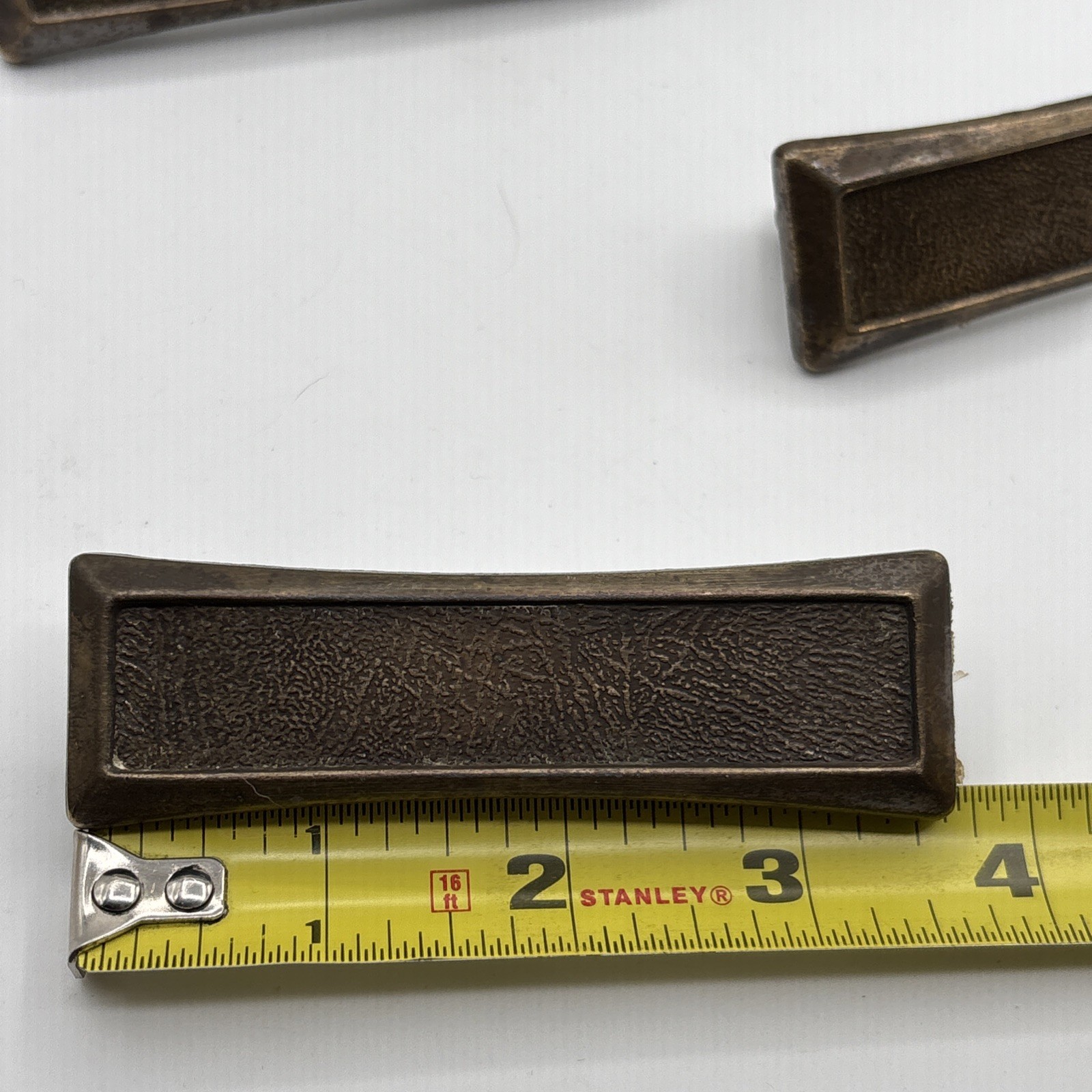Vintage MCM Copper Tone Drawer Pull Cabinet Door Handle Lot of 21 | 3” Centers