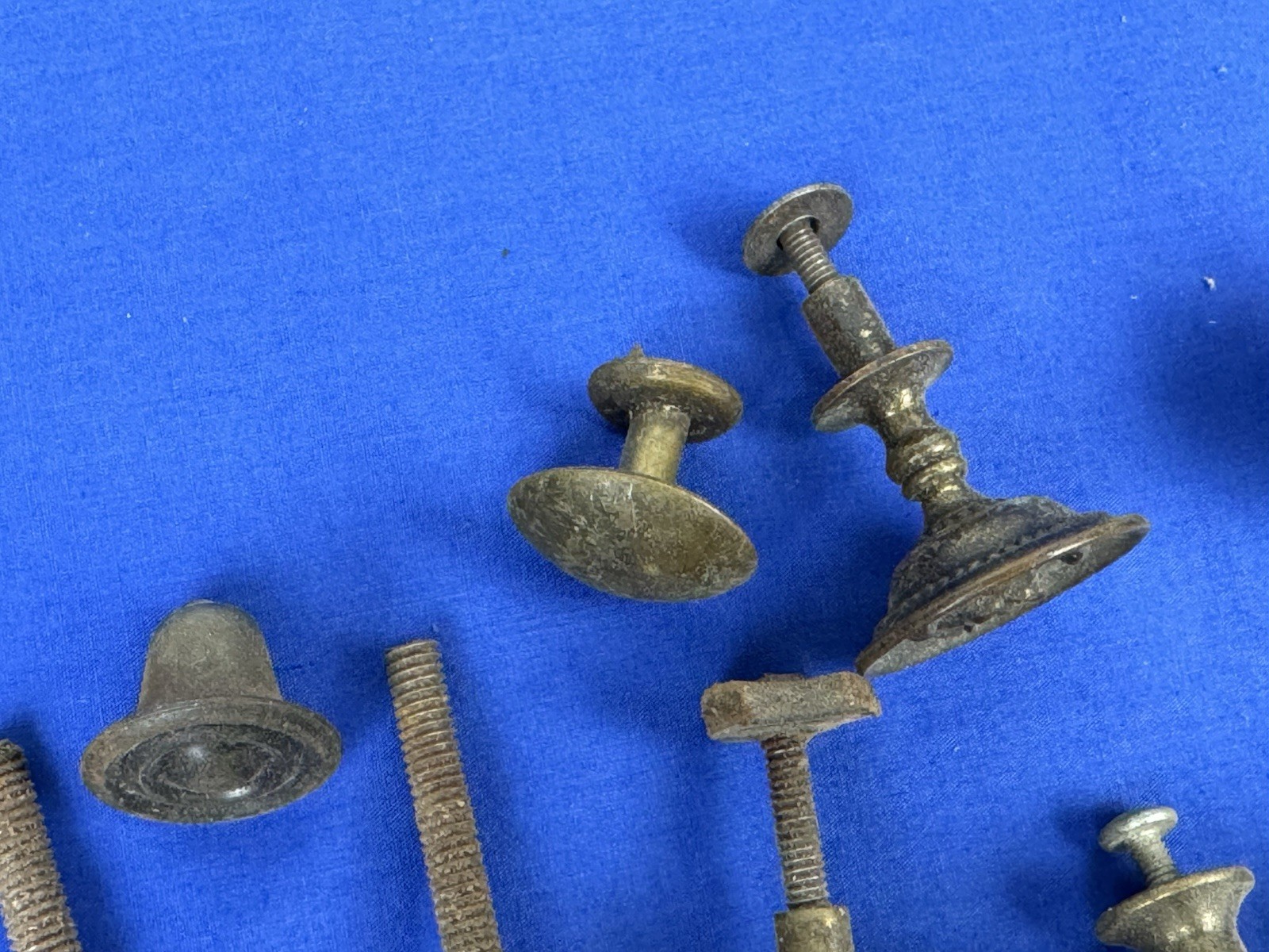 21 Antique & Vintage Pull Knobs, Door or Drawer, Metal (Tin, Steel), Glass, Wood