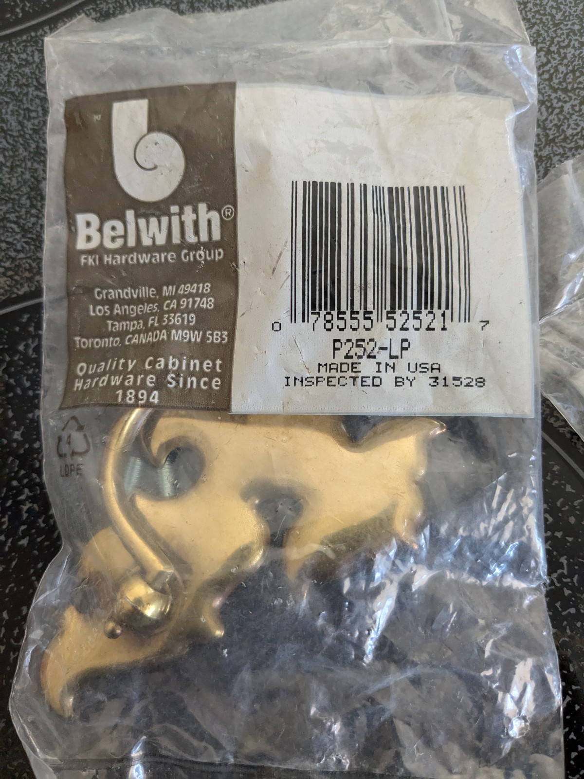 3ea New Belwith 3″CC Bat Wing Chippendale Drop Bail Drawer Pulls P252-LP USA