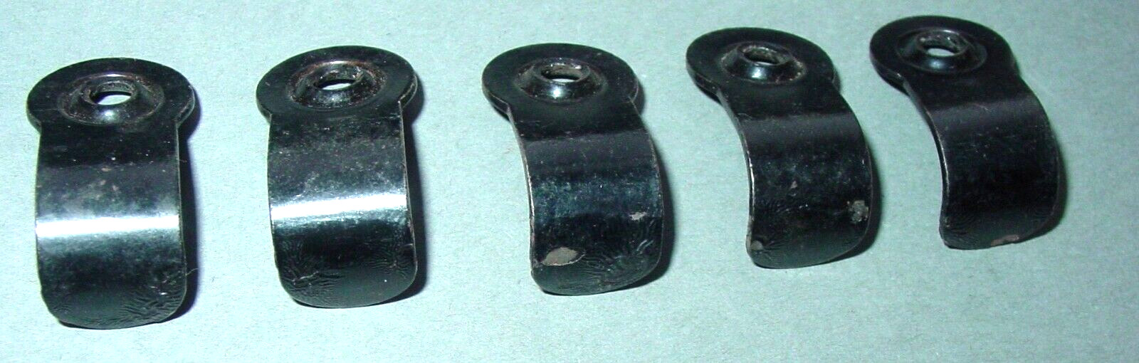 5 Vintage Window Sash Chain Holder Lift Pull Lot Antiqued Japanned Finish Lot