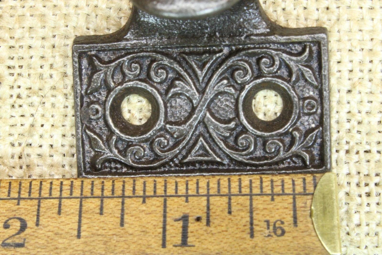 2 Old Window Sash Lifts Pulls Restored Cast Iron Victorian Ferns Triangle Scroll