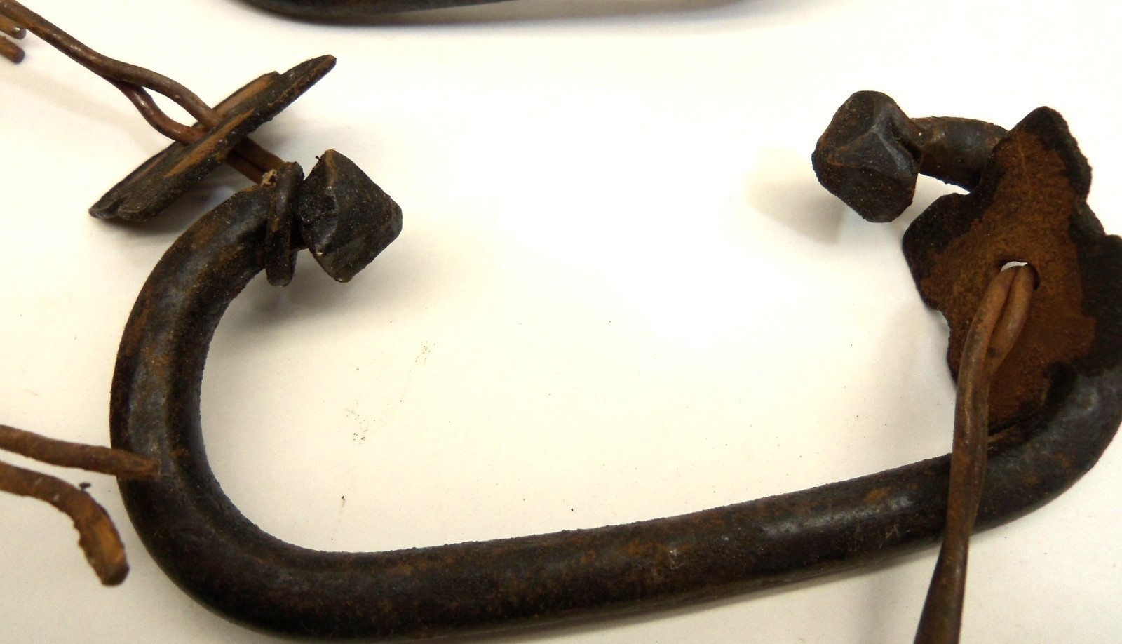 8 Hand Forged Iron Drawer Trunk Pulls Cabinet Handles Medieval Primitive Farm