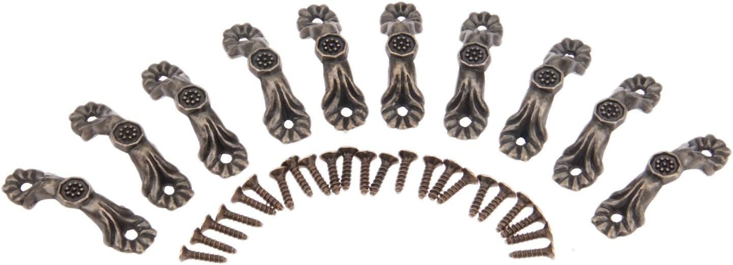 Decorative 10-Piece Antique Bronze Knob Set – 1.46″ Vintage Cabinet Hardware
