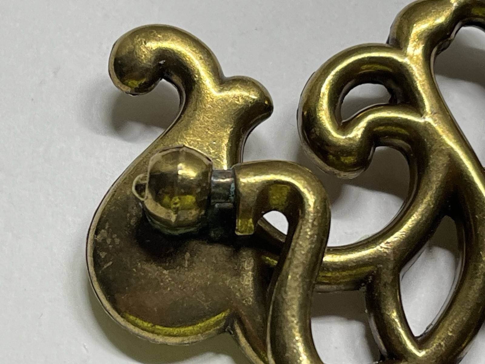 Vintage Lot (11) NOS KBC Brass Plated Chippendale/Batwing Style Drop Bail Pulls