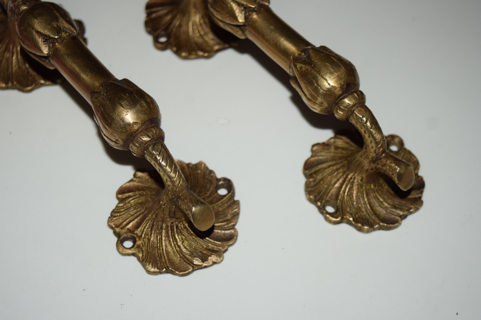 7” Inch Leaf Door Handles Brass Floral Door Furnishing Window Drawer Pull HK474