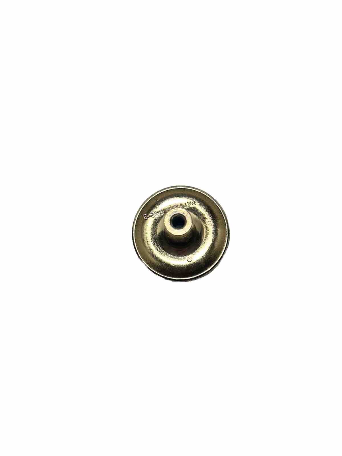 VTG Amerock Goldtone Highly Polished Round Drawer Knobs w/t Ivory Ceramic Center