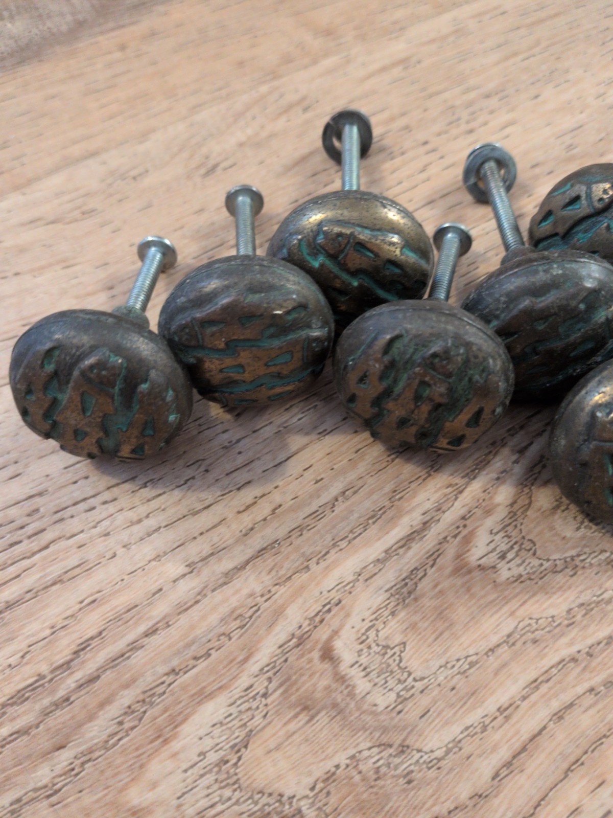 Vintage Brass Pull Knobs Fish Motif Lot Of 11 Southwestern Style
