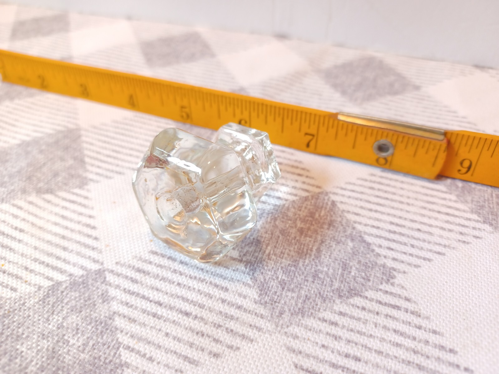 Vintage Clear Glass Ornate Knob Drawer Pull Cabinet Hardware