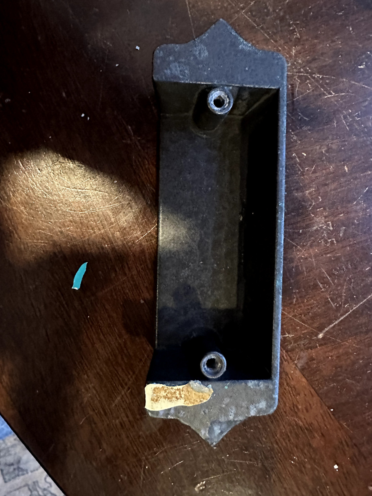 Brass Dresser Handles- Painted Black (10 with Screws)
