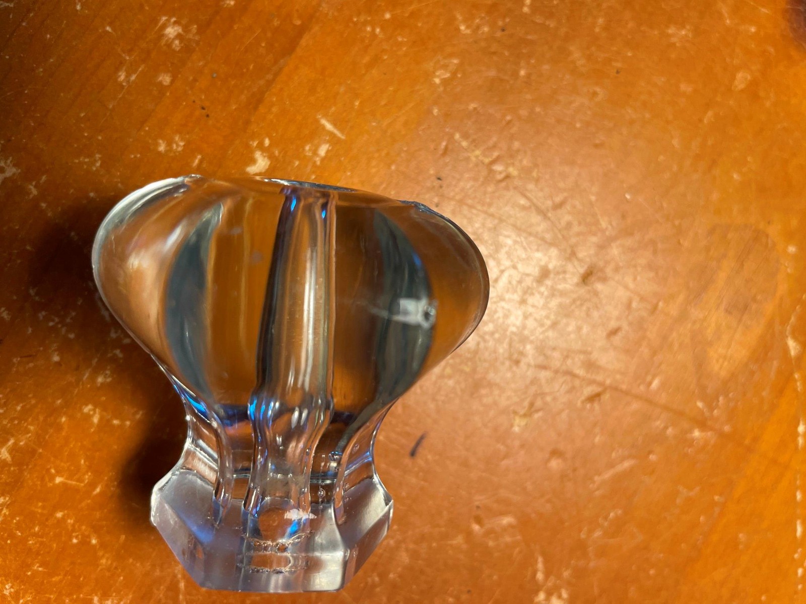 Antique Hexagonal Glass Cabinet Drawer Pull Knob Vintage Furniture Hardware
