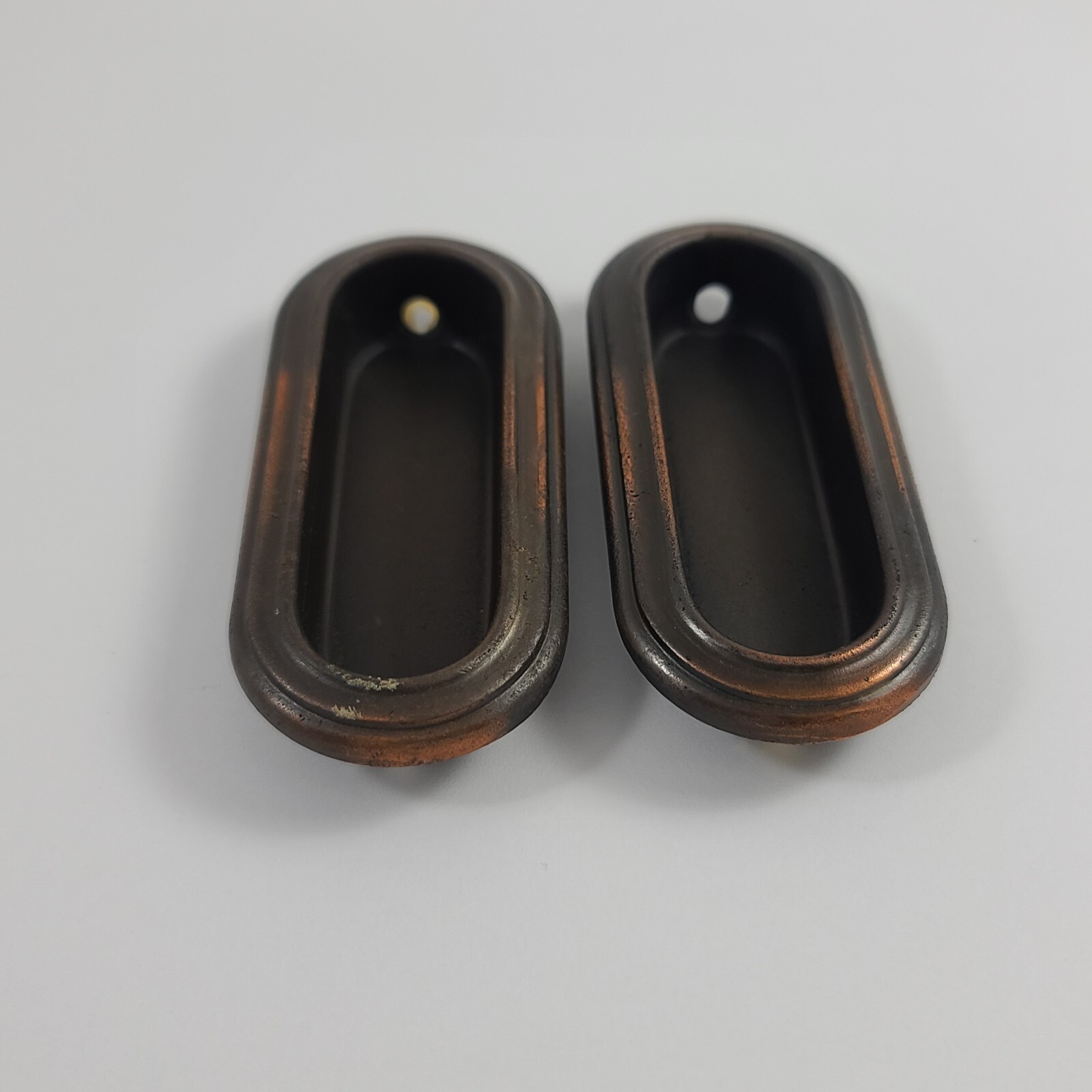 Vintage 1960s Amerock Recessed Drawer Pull Pair Finger Pull 1581